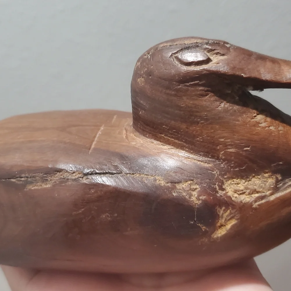 Wood carved ducks